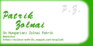 patrik zolnai business card